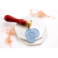 stampila ovala pentru ceara cu model de crengute