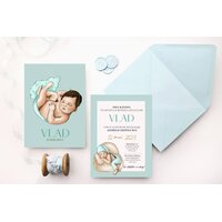 invitatie de botez baiat delicata cu albastru deschis si plic cu sigiliu invitatie de botez baiat delicata cu albastru deschis si plic cu sigiliu