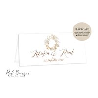 placecard crem cu maro pentru nunti de toamna placecard crem cu maro pentru nunti de toamna