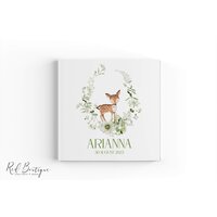 guestbook pentru botez cu cerb si ghirlanda cu verdeata guestbook pentru botez cu cerb si ghirlanda cu verdeata
