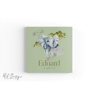guestbook verde cu elefant si animale din jungla guestbook verde cu elefant si animale din jungla