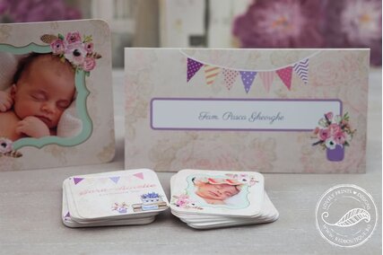 placecard botez cu buzunar pentru bani si nume invitati