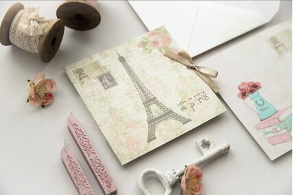 invitatie de nunta cu tema paris