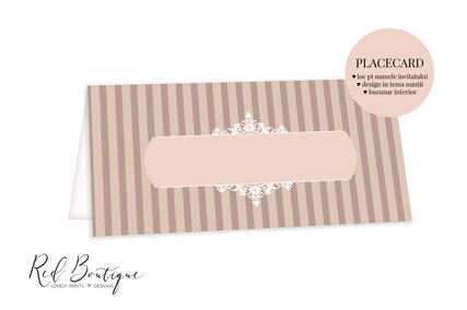 plic pentru bani de nunta crem cu dungi maro