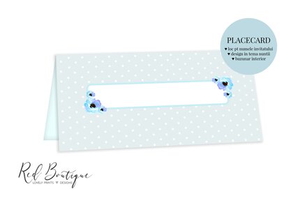 plic pentru bani de nunta cu albastru deschis si flori albastre