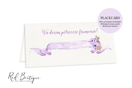 plic pentru bani de nunta cu panglica mov pentru nume invitati