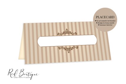 placecard cu buzunar pentru bani si loc pentru numele invitatilor