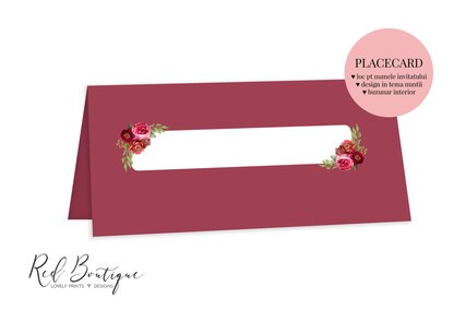 plic pentru bani elegant rosu cu flori rosii