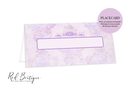 plic mov pentru nunta cu loc pentru numele invitatilor