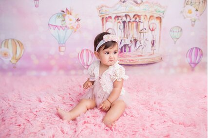 fundal foto cu carusel roz