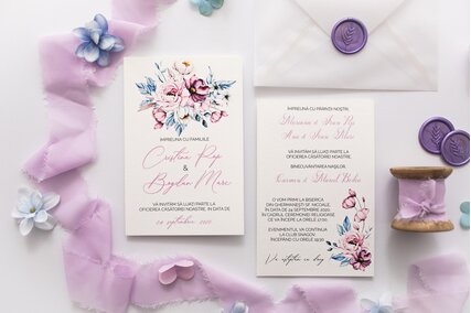 invitatie cu plic de calc