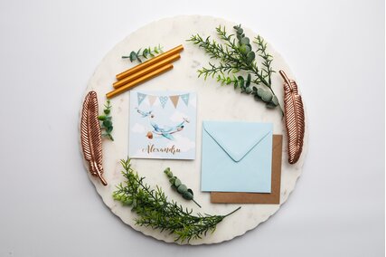 invitatie botez baietei cu avion