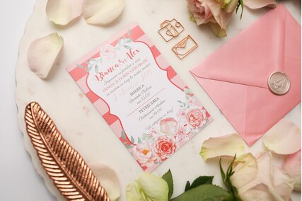 invitatie nunta coral