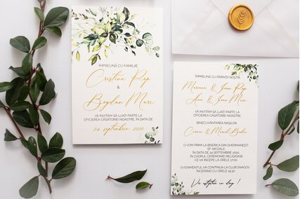 invitatie cu plic de calc