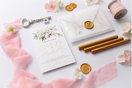 invitatie cu plic de calc