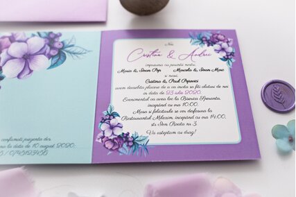 invitatie de nunta florala