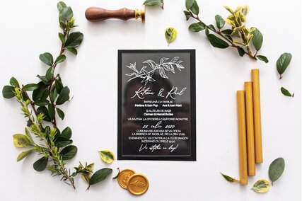 invitatie moderna plexiglas