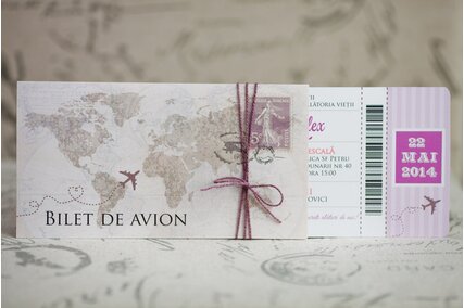 invitatie bilet avion