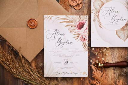 invitatie de nunta boho