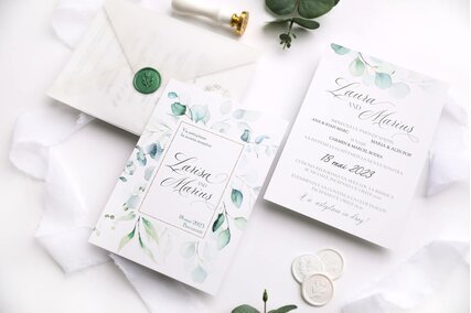 invitatie cu plic si sigiliu de ceara