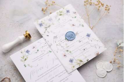 invitatie cu foaie de calc