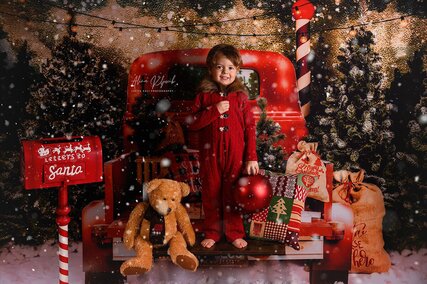 sedinta foto craciun cu rosu