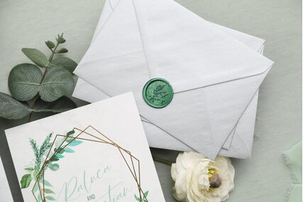 invitatie cu sigiliu verde