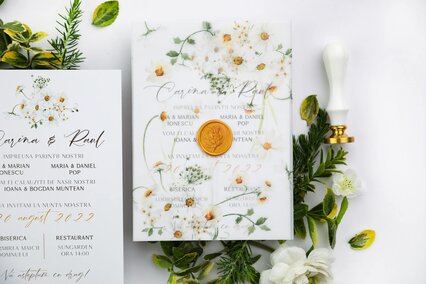 invitatie cu calc si sigiliu