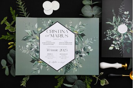 invitatie cu scris modern