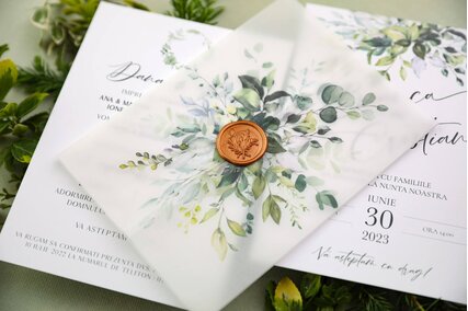 invitatie de nunta cu vellum