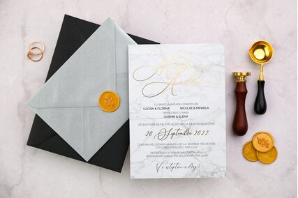 invitatii nunta cu sigiliu de ceara