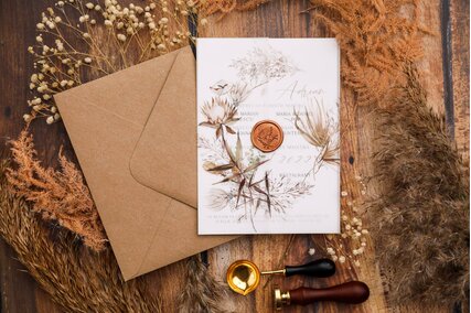 invitatii nunta boho