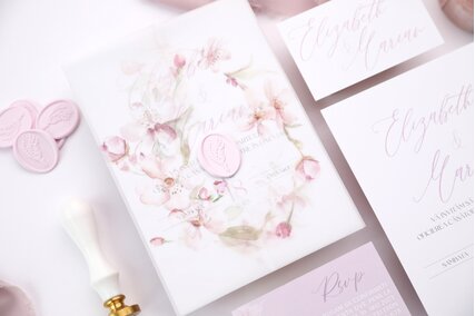 invitatii cu sigiliu roz