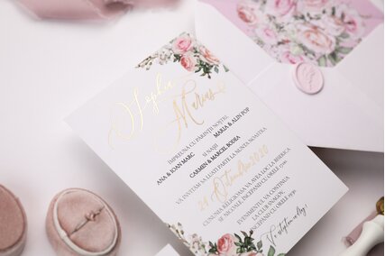 invitatie de nunta cu flori
