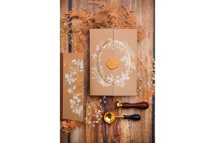 invitatii delicate pentru nunta de toamna