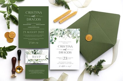invitatii cu plic verde manual