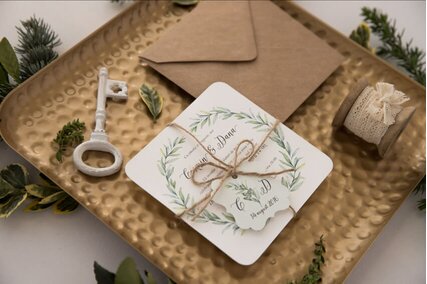 invitatii cu plic kraft