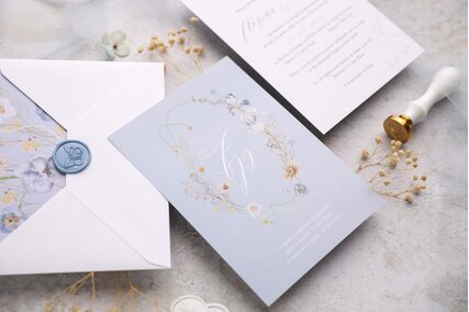 invitatii cu flori botanice