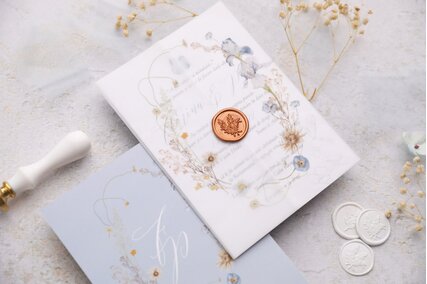 invitatii cu sigiliu de ceara cupru