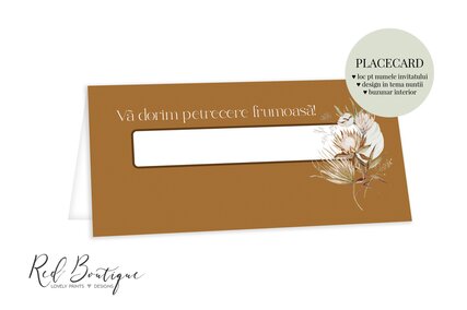placecard boho pentru nunti moderne