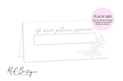 placecard nunta cu buzunar pentru bani
