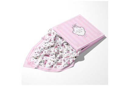 esarfa de matase roz cu modele