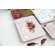 Invitatie de nunta Marsala Flowers cu flori bujori rosii visinii in stil vintage detaliu colturi rotunjite